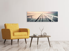 Load image into Gallery viewer, Panoramic Canvas Print Romantic wooden walkway
