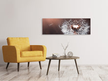 Load image into Gallery viewer, Panoramic Canvas Print Dandelion in the evening light
