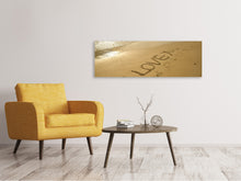 Load image into Gallery viewer, Panoramic Canvas Print Sign in the sand