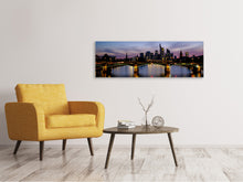 Load image into Gallery viewer, Panoramic Canvas Print Skyline in a romantic mood
