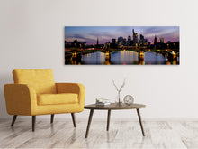Load image into Gallery viewer, Panoramic Canvas Print Skyline in a romantic mood
