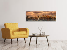 Load image into Gallery viewer, Panoramic Canvas Print Toronto at dusk
