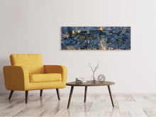Load image into Gallery viewer, Panoramic Canvas Print Paris in the evening
