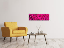 Load image into Gallery viewer, Panoramic Canvas Print Rose petals in pink
