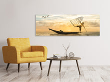 Load image into Gallery viewer, Panoramic Canvas Print Artful fisherman

