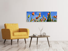 Load image into Gallery viewer, Panoramic Canvas Print Tulips tower to the sky
