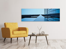 Load image into Gallery viewer, Panoramic Canvas Print Reflections of a facade
