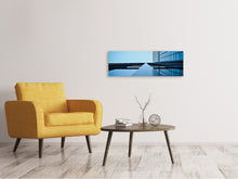 Load image into Gallery viewer, Panoramic Canvas Print Reflections of a facade
