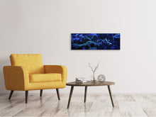 Load image into Gallery viewer, Panoramic Canvas Print Coral reef in blue
