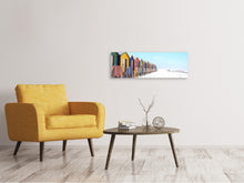 Load image into Gallery viewer, Panoramic Canvas Print Colorful beach houses
