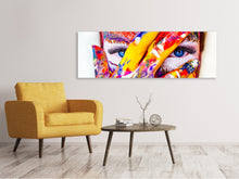 Load image into Gallery viewer, Panoramic Canvas Print Make up art
