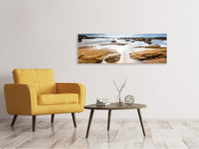 Load image into Gallery viewer, Panoramic Canvas Print Mystic mood by the sea
