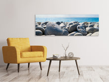 Load image into Gallery viewer, Panoramic Canvas Print Beach stones
