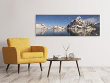 Load image into Gallery viewer, Panoramic Canvas Print Reflections at the mountains
