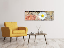 Load image into Gallery viewer, Panoramic Canvas Print Flower in the wall
