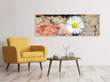 Load image into Gallery viewer, Panoramic Canvas Print Flower in the wall
