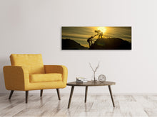 Load image into Gallery viewer, Panoramic Canvas Print Climbing in the mountains
