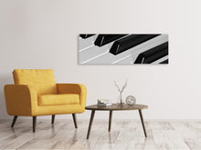 Load image into Gallery viewer, Panoramic Canvas Print Piano keys XL

