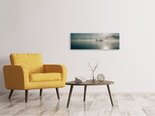 Load image into Gallery viewer, Panoramic Canvas Print Fisherman in the sunrise

