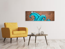 Load image into Gallery viewer, Panoramic Canvas Print 2 waves on the facade
