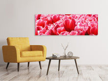 Load image into Gallery viewer, Panoramic Canvas Print Happy tulip field
