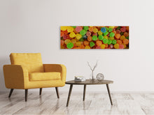 Load image into Gallery viewer, Panoramic Canvas Print Colorful fruit gums
