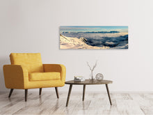 Load image into Gallery viewer, Panoramic Canvas Print Above the clouds in the snow
