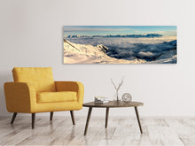 Load image into Gallery viewer, Panoramic Canvas Print Above the clouds in the snow
