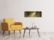 Load image into Gallery viewer, Panoramic Canvas Print A path in the forest
