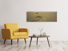 Load image into Gallery viewer, Panoramic Canvas Print Footprints XXL
