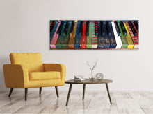 Load image into Gallery viewer, Panoramic Canvas Print Colorful piano
