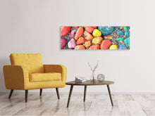 Load image into Gallery viewer, Panoramic Canvas Print Colorful stones
