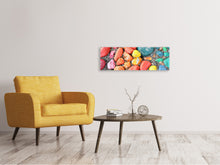 Load image into Gallery viewer, Panoramic Canvas Print Colorful stones
