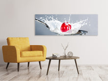 Load image into Gallery viewer, Panoramic Canvas Print Cherry with milk
