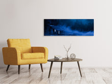 Load image into Gallery viewer, Panoramic Canvas Print At night in the woods
