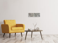 Load image into Gallery viewer, Panoramic Canvas Print Gray stone wall
