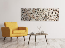Load image into Gallery viewer, Panoramic Canvas Print woodpile

