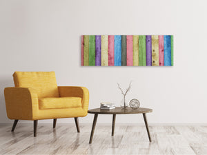 Panoramic Canvas Print Colorful wood