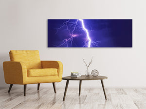 Panoramic Canvas Print Imposing lightning
