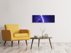 Panoramic Canvas Print Imposing lightning