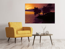 Load image into Gallery viewer, Canvas print The lonely island in the sunset
