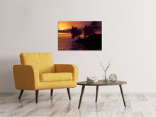 Load image into Gallery viewer, Canvas print The lonely island in the sunset
