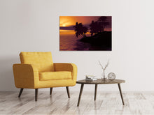 Load image into Gallery viewer, Canvas print The lonely island in the sunset

