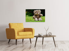 Load image into Gallery viewer, Canvas print Happy Teddy Bear

