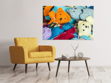Load image into Gallery viewer, Canvas print Knitted Teddies
