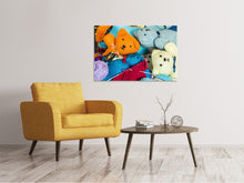 Load image into Gallery viewer, Canvas print Knitted Teddies
