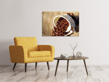 Load image into Gallery viewer, Canvas print Coffee beans in the cup

