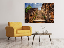 Load image into Gallery viewer, Canvas print stone stairs
