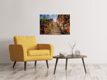 Load image into Gallery viewer, Canvas print stone stairs
