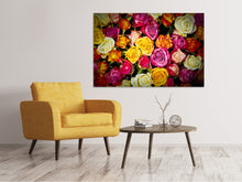 Load image into Gallery viewer, Canvas print Many colorful rose petals
